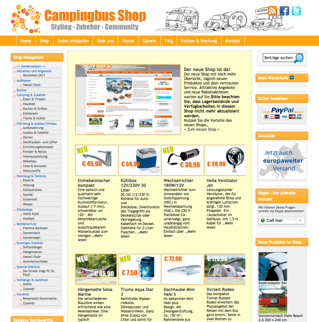 PuG realisiert campingbus-shop.de