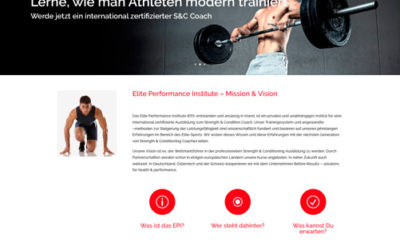 Die PuG unterstützt das Elite Performance Institute
