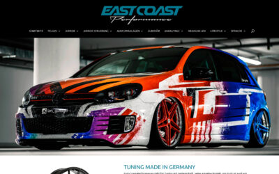Die Projekt- und Grafikwerkstatt: Onlineshop und Grafikdesign für East Coast Performance